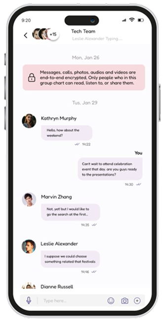 Suspicious link warning screen